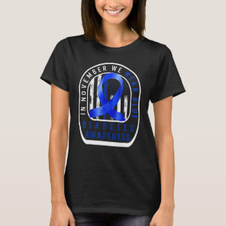 T-shirt Novembre Ruban Bleu Américain Sensibilisation au D