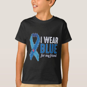 T-shirt Novembre T1D Sensibilisation Ruban Bleu Pour Ami D