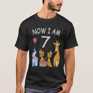 T-shirt Now I, 7 ans d'or 7th Birthday