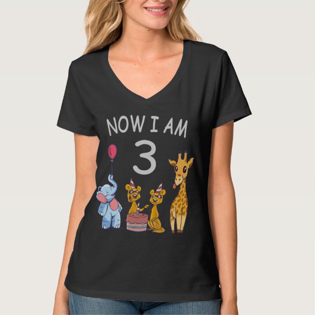 T-shirt Now I le 3e jour du Birthday (Devant)