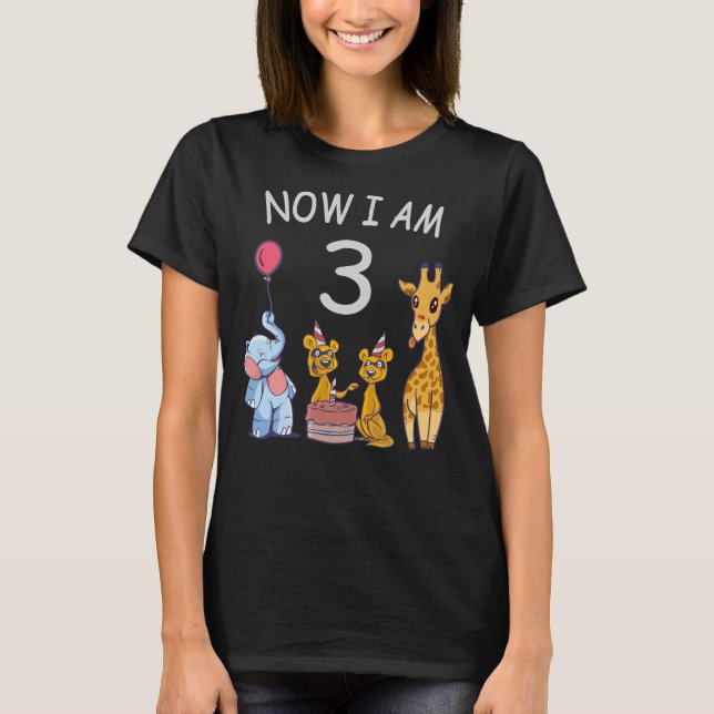 T-shirt Now I le 3e jour du Birthday (Devant)