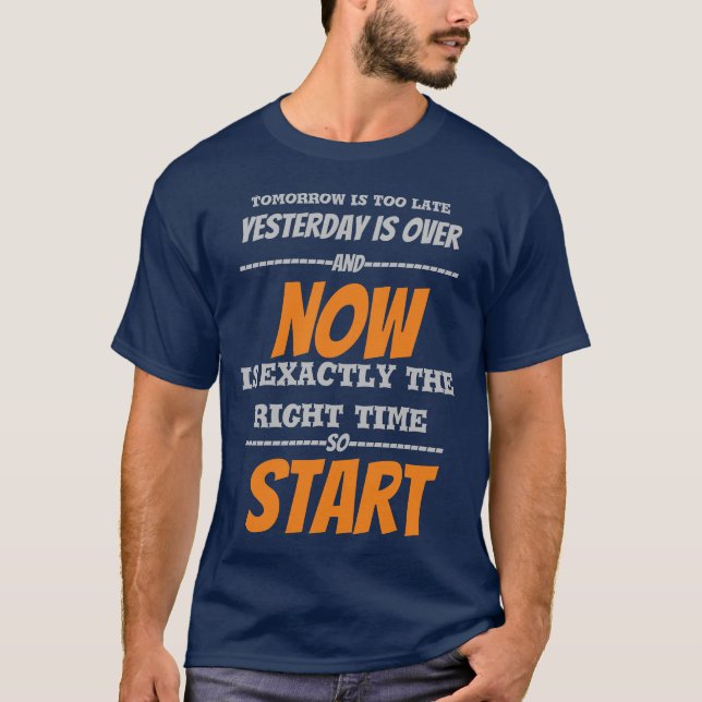 T-shirt Now start (Devant)