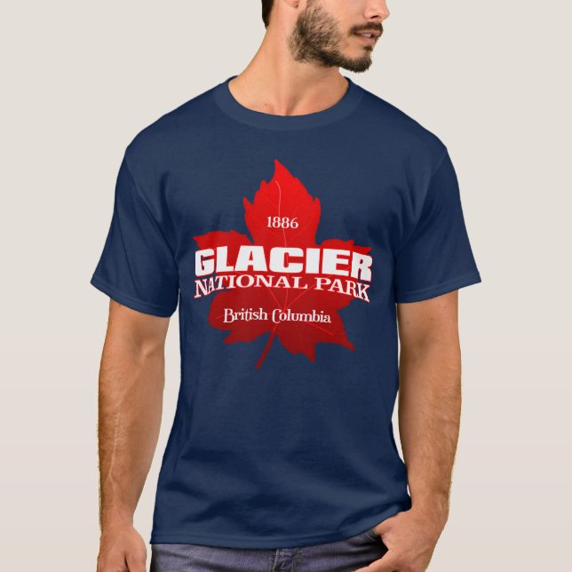 T-shirt NP des glaciers (Canada) (feuille d'érable) (Devant)