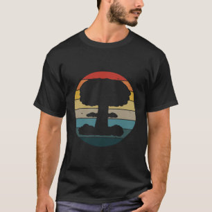 T-shirt Nuage de champignon Nuage Vintage Soleil Rétro Bom