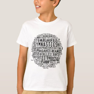 T-shirt Nuage de mot de gymnastique dégringolant
