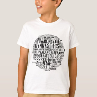 T-shirt Nuage de mot de gymnastique dégringolant