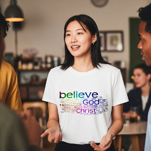 T-shirt Nuage de mots chrétiens
