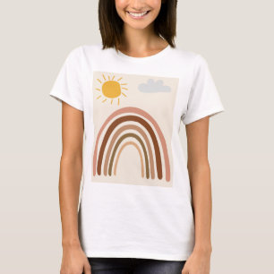 T-shirt Nuage de soleil arc-en-ciel, Dessin d'enfant, Art