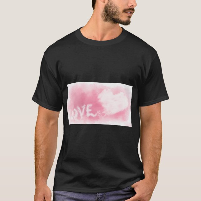T-shirt Nuages de coeur Aimer rêve (Devant)