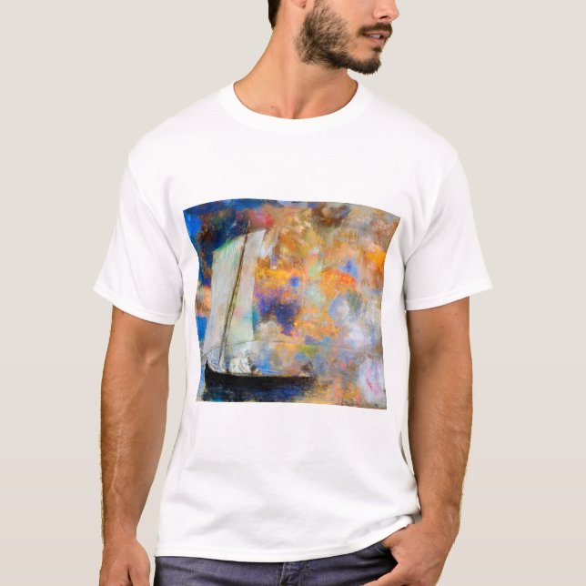 T-shirt Nuages de fleurs, Redon (Devant)