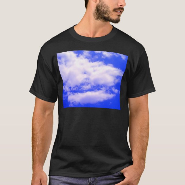 T-shirt Nuages et ciel bleu clair (Devant)