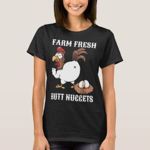 T-shirt Nuggets de fesse de poulet frais de la ferme T