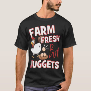 T-shirt Nuggets de fesses de poulet d'amour de la ferme am