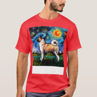 T-shirt Nuit Akita Inu