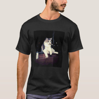 T-shirt Nuit amusante de chat cool Humour pour amateurs de