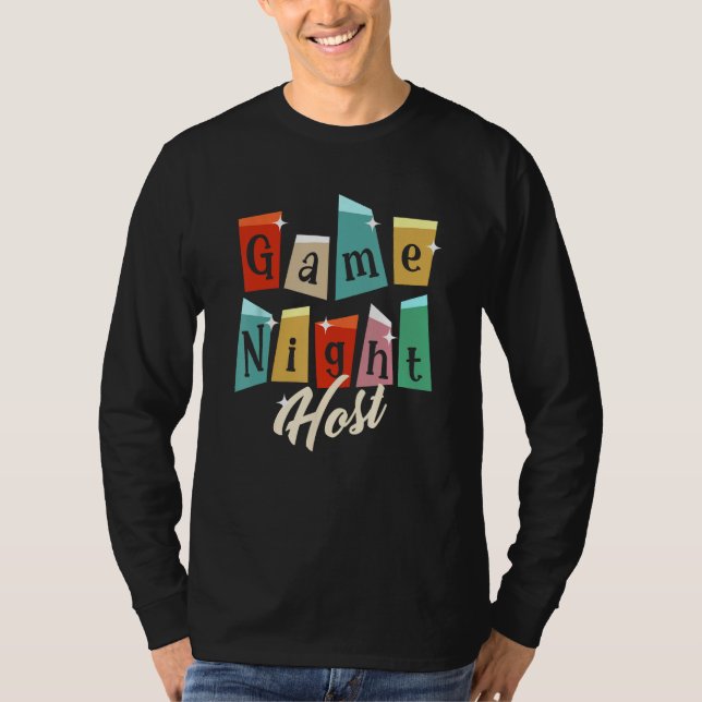 T-shirt Nuit de jeu en famille - Hôte de nuit de jeu (Devant)
