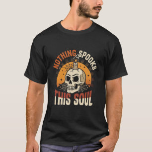 T-shirt Nuit de squelette courageux d'Halloween