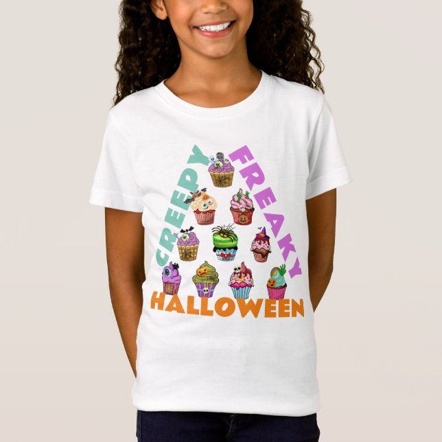 T-Shirt Nuit d'Halloween des Cupcakes vivants Pyramide Kid (Devant)