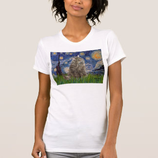 T-shirt Nuit étoilée - Chat des forêts norvégiennes