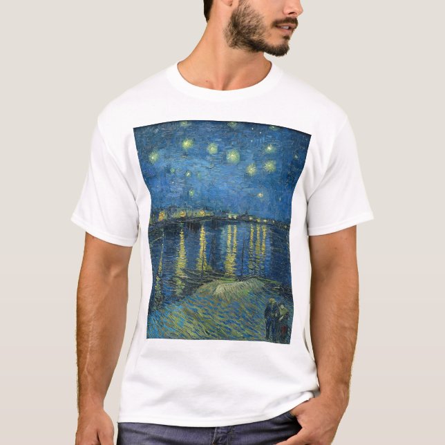 T-shirt Nuit étoilée sur le Rhône (Devant)