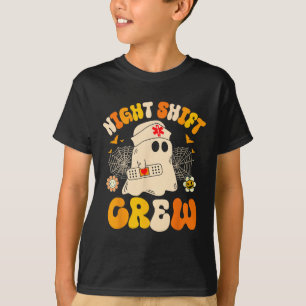 T-shirt Nuit Shift Crew Ghost Halloween Nurse Funny