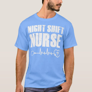 T-shirt Nuit Shift Différentes races Stethoscope Nurs Drôl