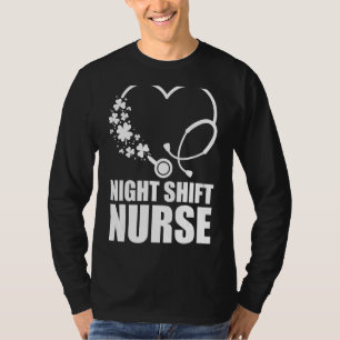 T-shirt Nuit Shift Nurft St Patrick S Day Stethoscope Hea