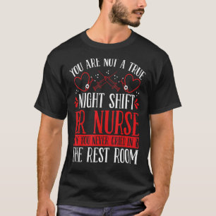 T-shirt Nuit Shift Urgence Infirmière Médicale ER Infirmiè