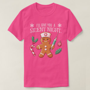 T-shirt Nuit Silencieuse Funny Noël infirmière anesthésist