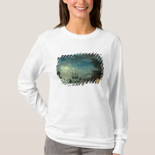 T-shirt Nuit : Un port dans le clair de lune, 1748