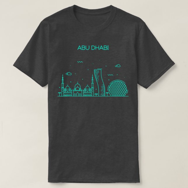 T-shirt Nuit urbaine Abu Dhabi (Design devant)