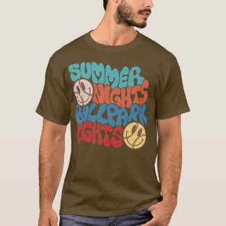 T-shirt Nuits d'été et lumières du stade de baseball softb