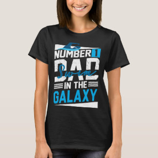 T-shirt Number 1 Swim Dad In The Galaxy Cartwheel Father O