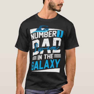 T-shirt Number 1 Swim Dad In The Galaxy Cartwheel Father O