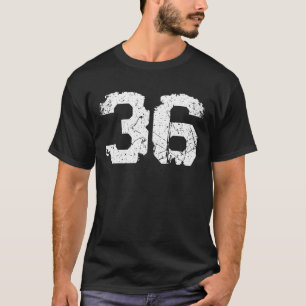 T-shirt Number #36 Retro Sports Jersey Lucky Number