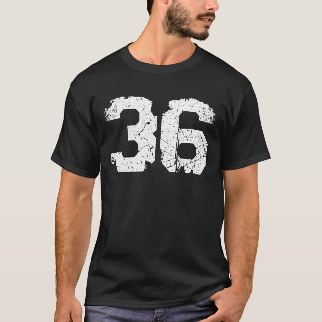 T-shirt Number #36 Retro Sports Jersey Lucky Number (Devant)
