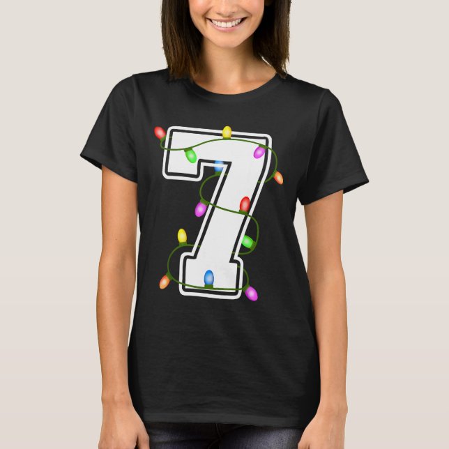 T-shirt Number 7 7th Birthday Boy Christmas Happy Birthday (Devant)