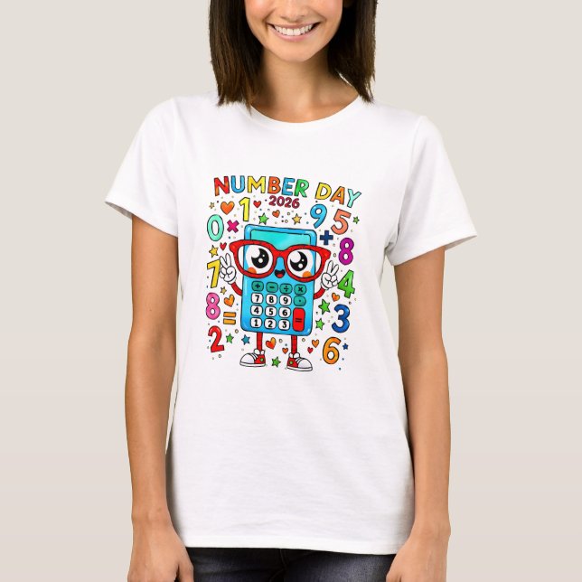 T-shirt Number Day 2026 Maths T Shirt for Teachers (Devant)