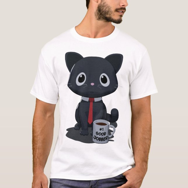 T-shirt Number One Good Jobber Cat (Devant)