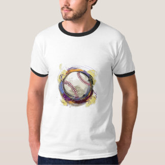 T-shirt numériquement conception de baseball peint