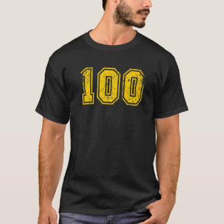T-shirt Numéro 100 Sport Jersey Uniforme Fan Athlete Yello