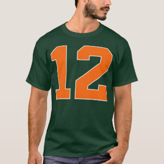 T-shirt Numéro 12 Sports Orange drôle