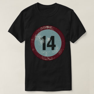 T-shirt Numéro 14 Vintage en détresse