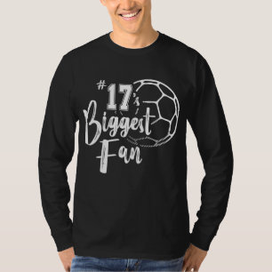 T-shirt Numéro 17 le plus grand joueur de Fan Soccer Maman