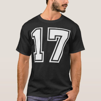 T-shirt Numéro #17 Sports Jersey Lucky Favorite Numéro Pré