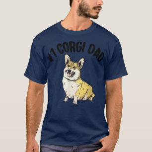 T-shirt Numéro 1 Corgi Papa Corgi Amoureux de les chiens C