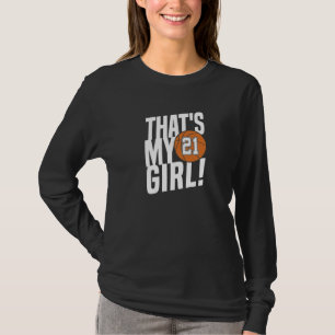 T-shirt Numéro 21 C'est ma fille #21 Basketball Mo