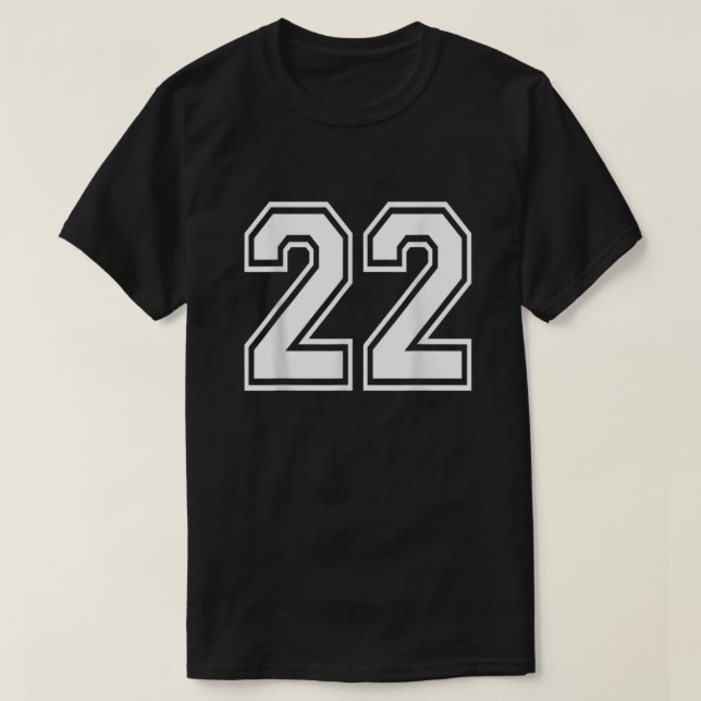 T-shirt Numéro 22 Varsity Sports Team Jersey 22e anniversa (Design devant)