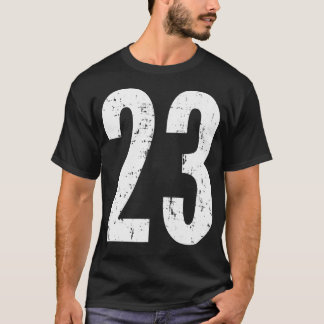 T-shirt Numéro 23 Vingt-trois Sport Vintage en détresse Te