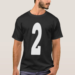 T-shirt Numéro 2 Deux Varsity Sports Team Pratique Jersey